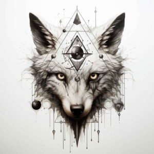 geometric tattoo design ideas crystal structure radial symmetry for sternum