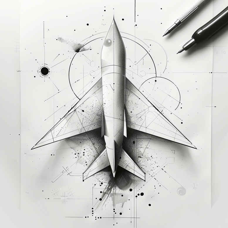 geometric tattoo design ideas linked shapes radiating lines stands for courage