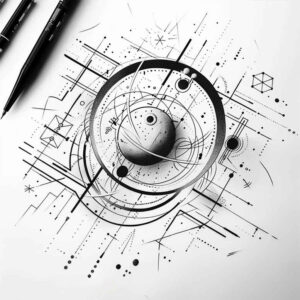 geometric tattoo design ideas pyramid radiating symmetry perseverance and power