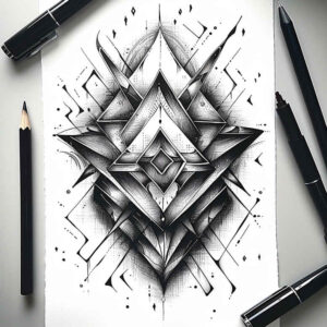 geometric tattoo design ideas geometric border repetitive shapes embodying perseverance