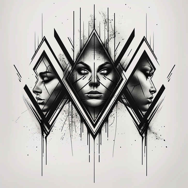 geometric tattoo design ideas clean symmetry sacred geometry embodying determination