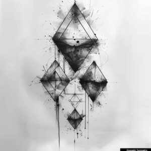 geometric tattoo design ideas fractal design serenity for upper thigh