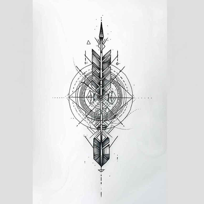 geometric tattoo design ideas hexagonal grid serenity represents courage