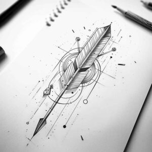 geometric tattoo design ideas solid fill soft curves embodying perseverance