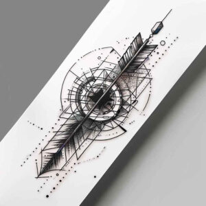 geometric tattoo design ideas Neo-traditional / Old School: spiritual focus for upper thigh