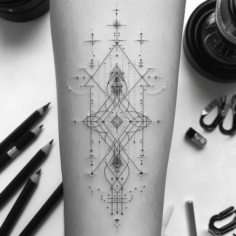 geometric tattoo design ideas geometric fill spirituality for arm