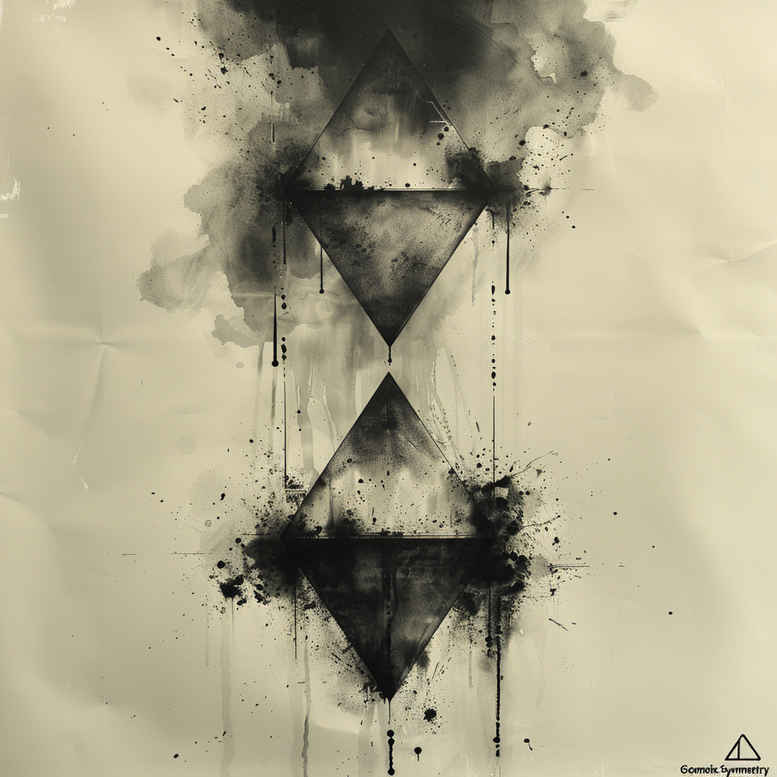 geometric tattoo design ideas dashed lines spirituality stands for endurance