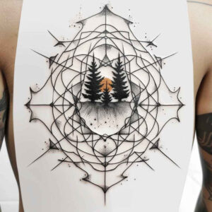 geometric tattoo design ideas spiral array spirituality symbol of courage