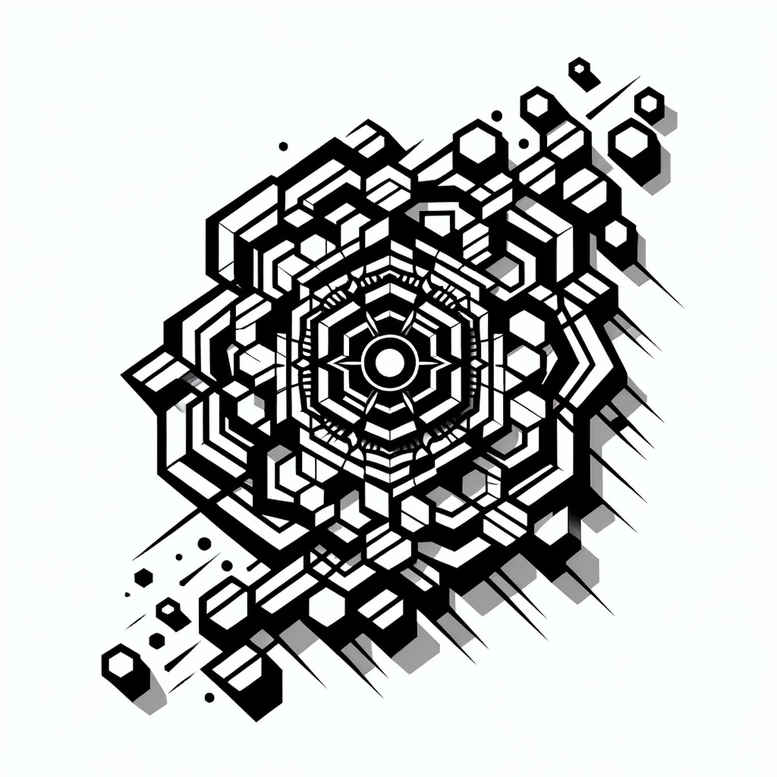 geometric tattoo design ideas circular motif spokes for chest