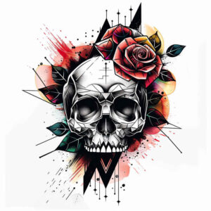 geometric tattoo design ideas bold blacks subtle fill for ribs