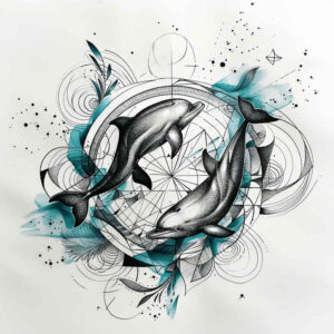 geometric tattoo design ideas parallel lines subtle fill shows determination