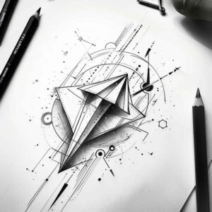 geometric tattoo design ideas abstract geometry symmetric for scapula