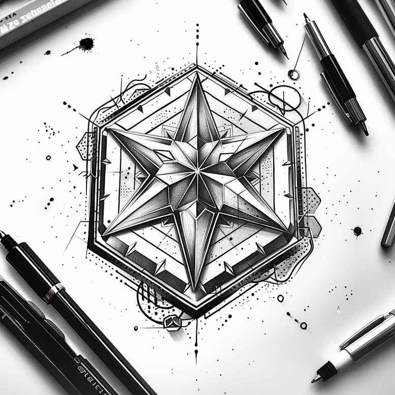 geometric tattoo design ideas spiral array symmetric shows courage