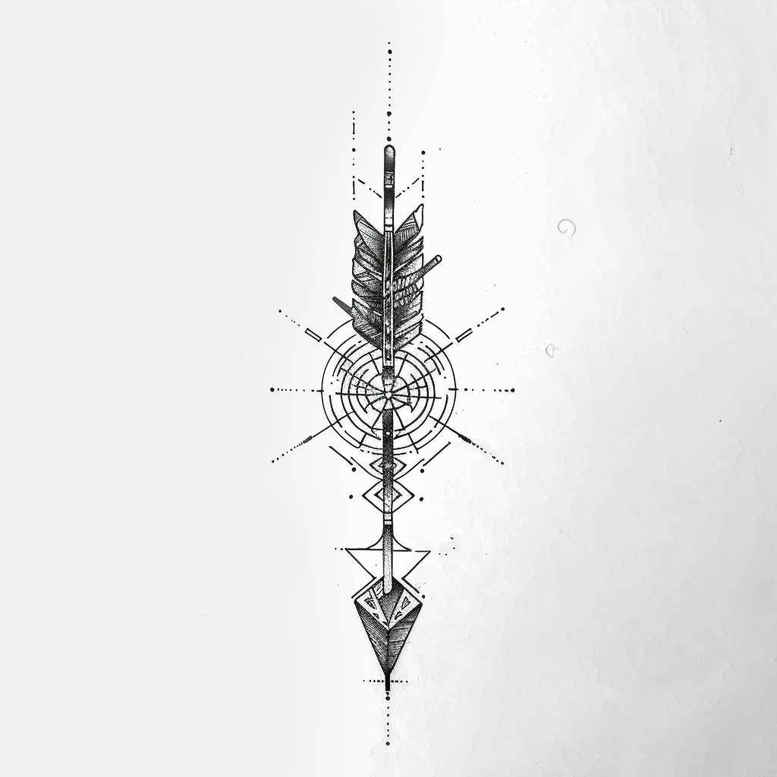 geometric tattoo design ideas geometric texture transcendent meaning perseverance