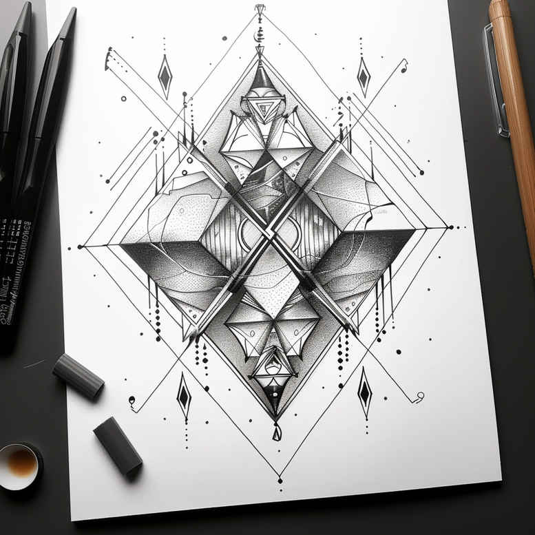 geometric tattoo design ideas radial symmetry transcendent shows strength