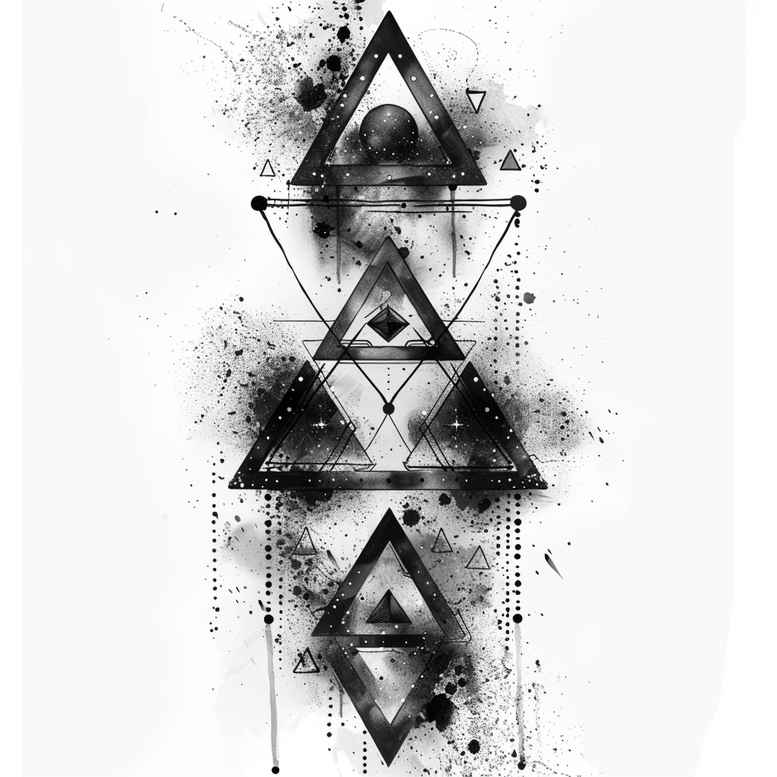 geometric tattoo design ideas symmetric outline unbroken circle courage and power