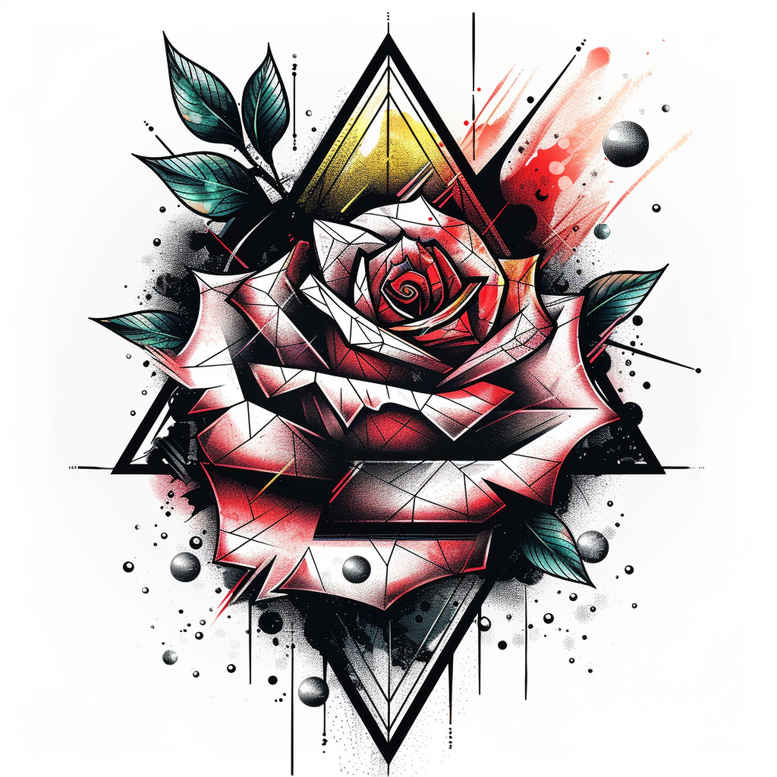 geometric tattoo design ideas kaleidoscopic unending for upper arm