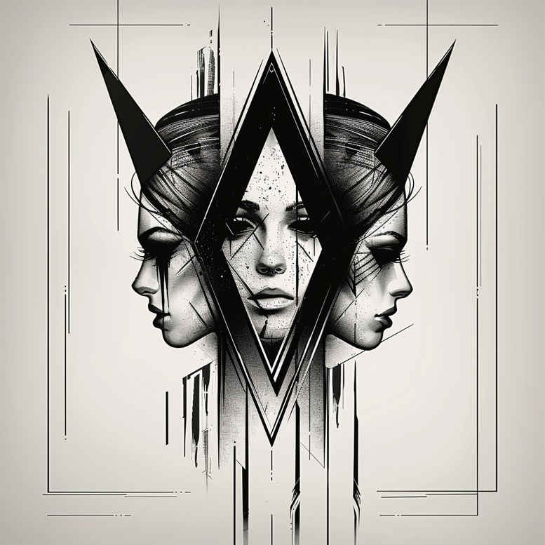 geometric tattoo design ideas octagon universe represents strength