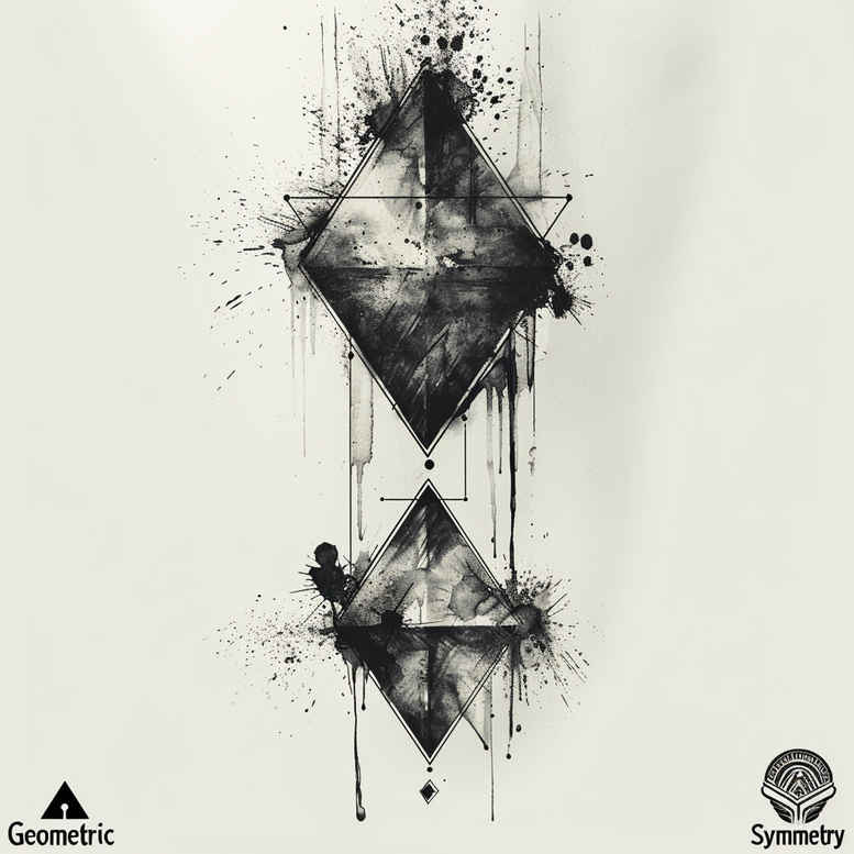 geometric tattoo design ideas parallelogram zen for inner arm