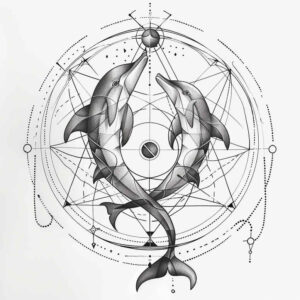 geometric tattoo design ideas geometric fusion zen symbolising determination