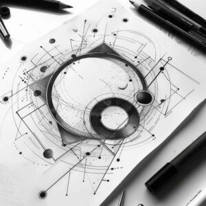 tattoo-with-light-effects – tattoo design ideas free ai generated – simple-form – for-calf – Gallery: geometric-inkby-ai