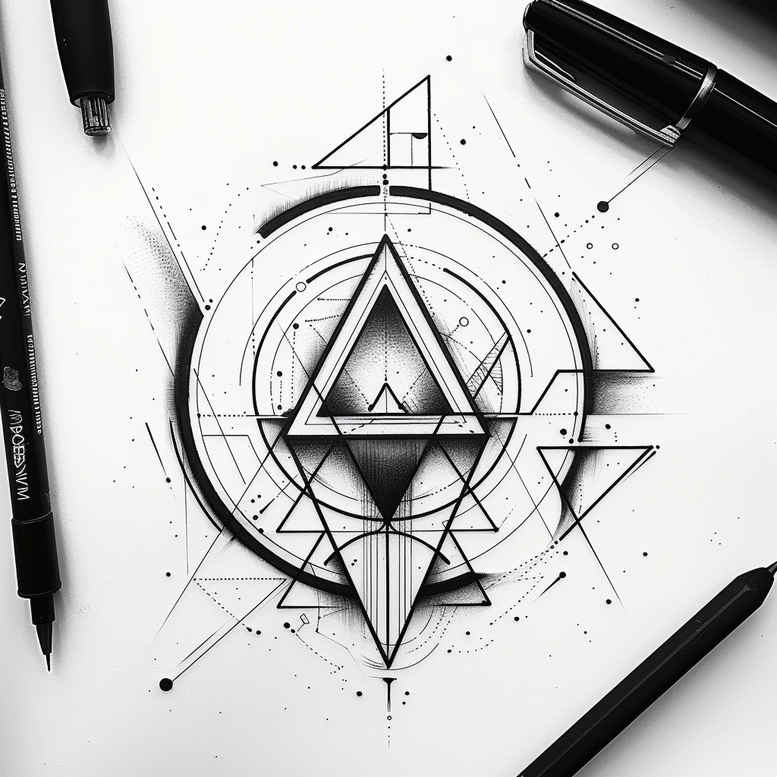 tattoo-with-planes – tattoo design ideas free ai generated – essential – for-forearm – Gallery: geometric-inkby-ai