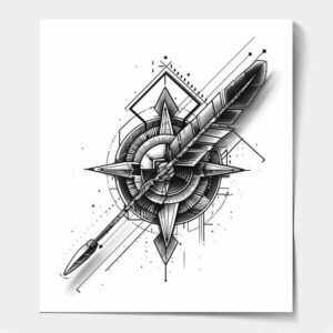 tattoo-with-planes – tattoo design ideas free ai generated – quiet – for-back – Gallery: geometric-inkby-ai