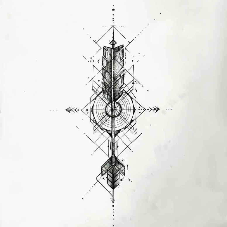 tattoo-with-planes – tattoo design ideas free ai generated – subtle-shape – for-fingers – Gallery: geometric-inkby-ai