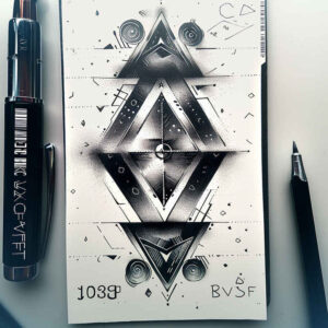 tattoo-with-planes – tattoo design ideas free ai generated – tiny-motif – for-hip – Gallery: geometric-inkby-ai