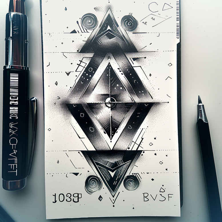 tattoo-with-planes – tattoo design ideas free ai generated – tiny-motif – for-hip – Gallery: geometric-inkby-ai