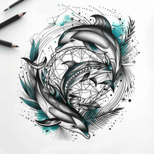 triangle-tattoo – tattoo design ideas free ai generated – slender – for-forearm – Gallery: geometric-inkby-ai