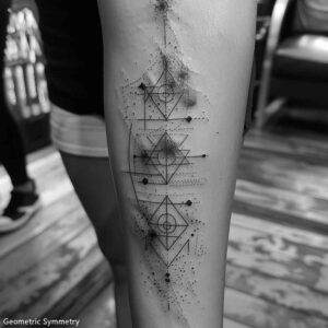 triangle-tattoo – tattoo design ideas free ai generated – subtle-shape – for-collarbone – Gallery: geometric-inkby-ai