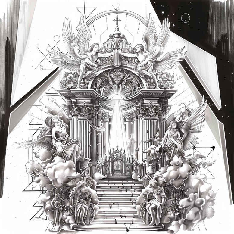 almighty-god – tattoo design ideas free ai generated – rich-blacks – for-upper-chest – Gallery: god-inkby-ai