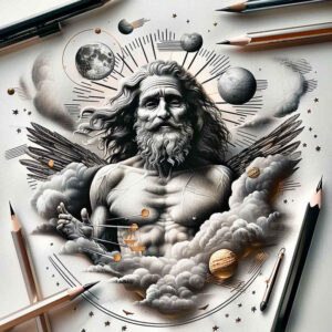 divine-care – tattoo design ideas free ai generated – textured-light – for-lower-chest – Gallery: god-inkby-ai