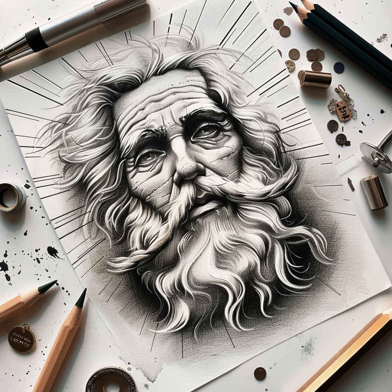divine-energy – tattoo design ideas free ai generated – light-play – for-behind-ear – Gallery: god-inkby-ai