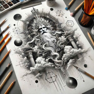divine-energy-symbol – tattoo design ideas free ai generated – gentle-shadow – for-side – Gallery: god-inkby-ai