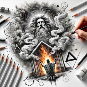 divine-energy-symbol – tattoo design ideas free ai generated – gradient-tones – for-stomach – Gallery: god-inkby-ai