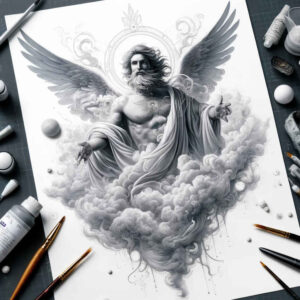 divine-inspiration – tattoo design ideas free ai generated – moist-gloss – for-nape – Gallery: god-inkby-ai