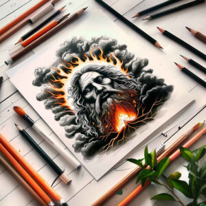 divine-light – tattoo design ideas free ai generated – surrealism-beyond-reality – for-thigh – Gallery: god-inkby-ai