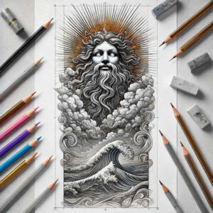 divine-light-symbol – tattoo design ideas free ai generated – depth-perception – for-collarbone – Gallery: god-inkby-ai