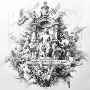 divine-plan – tattoo design ideas free ai generated – contour-shading – for-hip – Gallery: god-inkby-ai