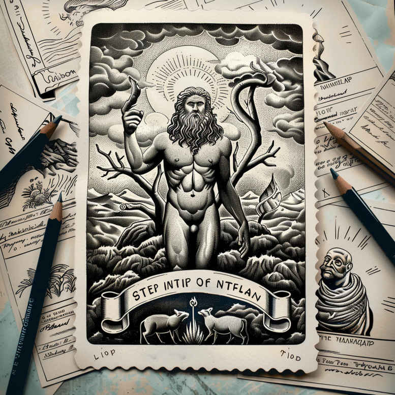 divine-power – tattoo design ideas free ai generated – precise-anatomy – for-stomach – Gallery: god-inkby-ai