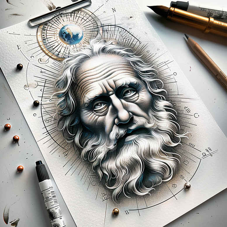 divine-strength – tattoo design ideas free ai generated – realism-smooth-blackwork – for-temple – Gallery: god-inkby-ai