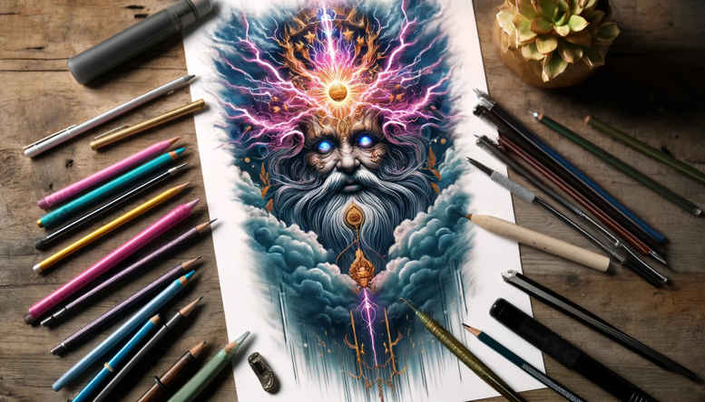 divine-will – tattoo design ideas free ai generated – smooth-gradients – for-calf – Gallery: god-inkby-ai