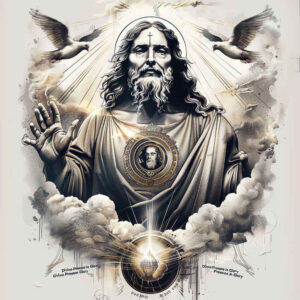 eternal-god – tattoo design ideas free ai generated – dimensional-ink – for-collarbone – Gallery: god-inkby-ai