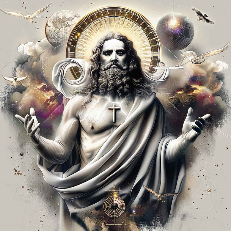 eternal-god – tattoo design ideas free ai generated – natural-blush – for-upper-chest – Gallery: god-inkby-ai