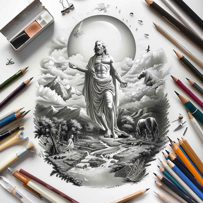 faith-symbol – tattoo design ideas free ai generated – lifelike-eyes – for-inner-arm – Gallery: god-inkby-ai
