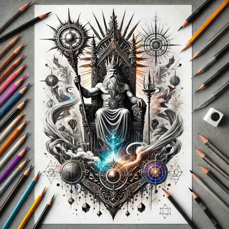 god-in-nature – tattoo design ideas free ai generated – neotraditional-bold-highlights – for-lower-back – Gallery: god-inkby-ai