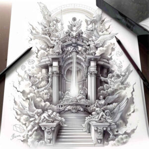 god-in-nature – tattoo design ideas free ai generated – soft-transitions – for-hip – Gallery: god-inkby-ai