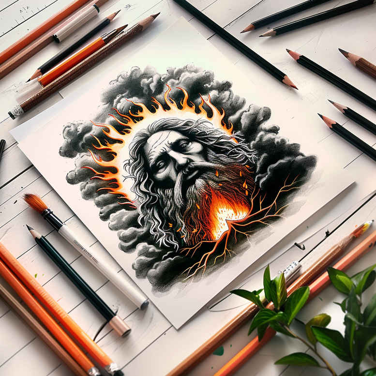 god – tattoo design ideas free ai generated – depth-illusion – for-ankle – Gallery: god-inkby-ai